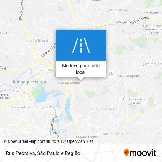 Rua Pedralva mapa