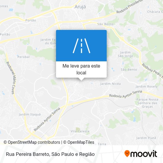 Rua Pereira Barreto mapa