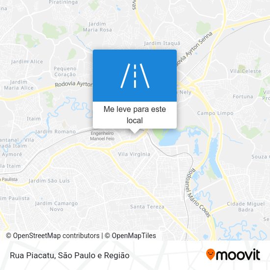 Rua Piacatu mapa