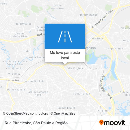 Rua Piracicaba mapa