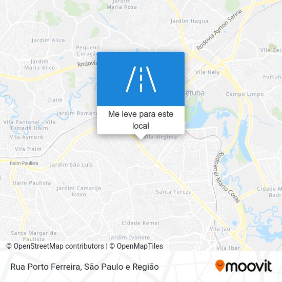 Rua Porto Ferreira mapa