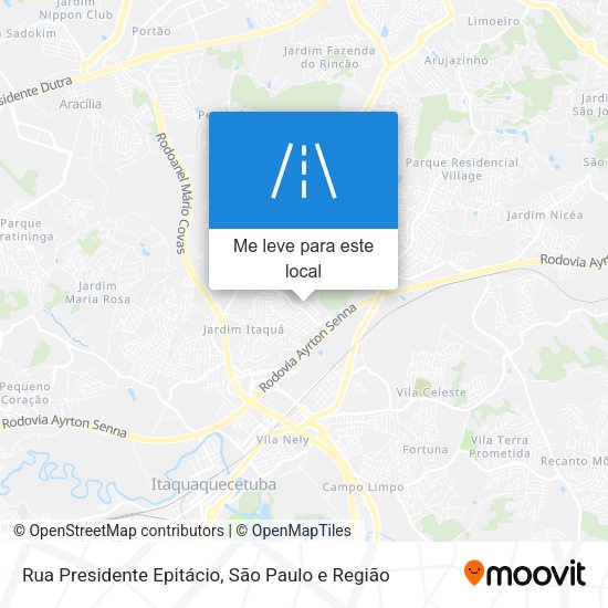 Rua Presidente Epitácio mapa