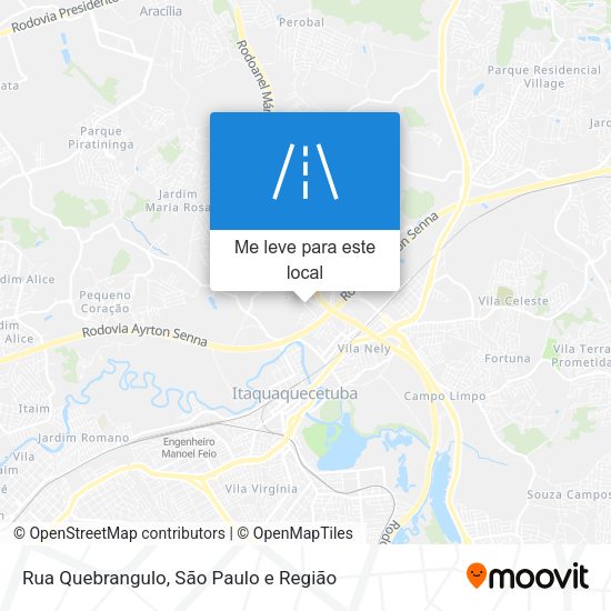 Rua Quebrangulo mapa