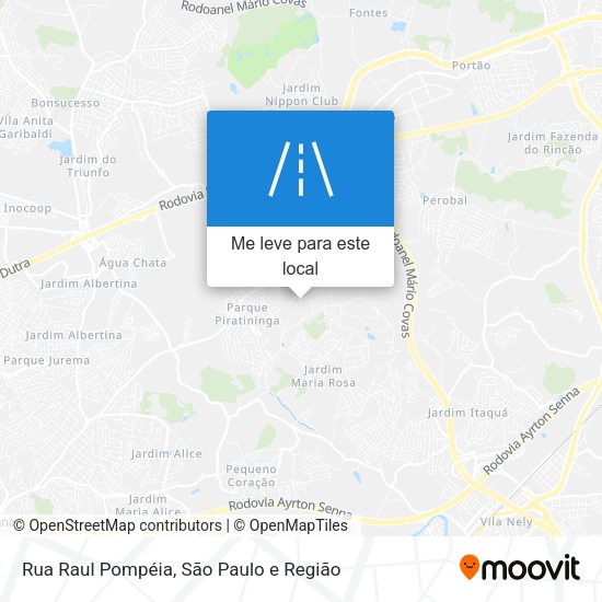 Rua Raul Pompéia mapa