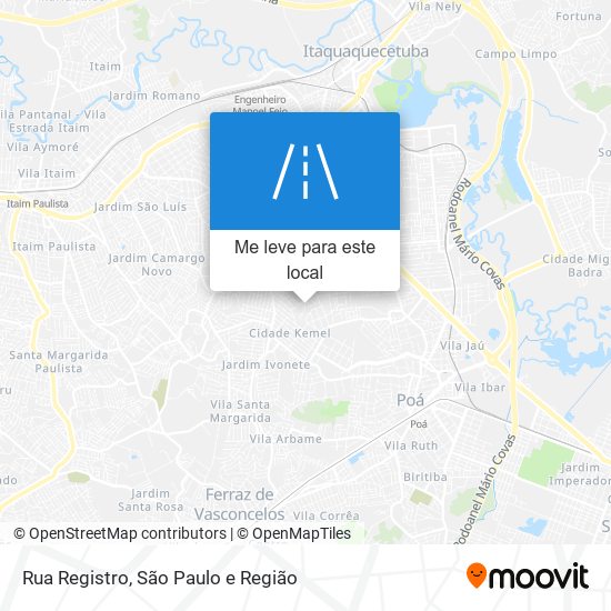 Rua Registro mapa