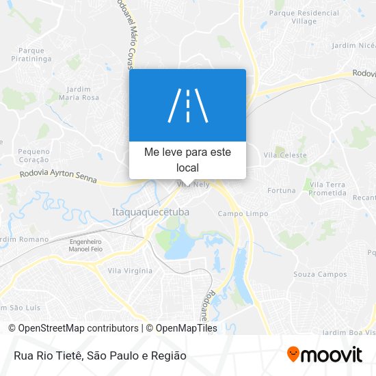 Rua Rio Tietê mapa