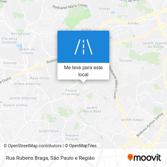 Rua Rubens Braga mapa