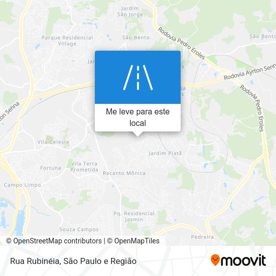 Rua Rubinéia mapa