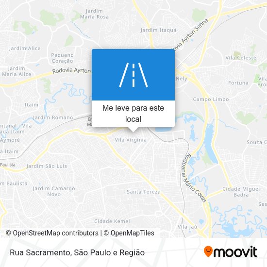 Rua Sacramento mapa