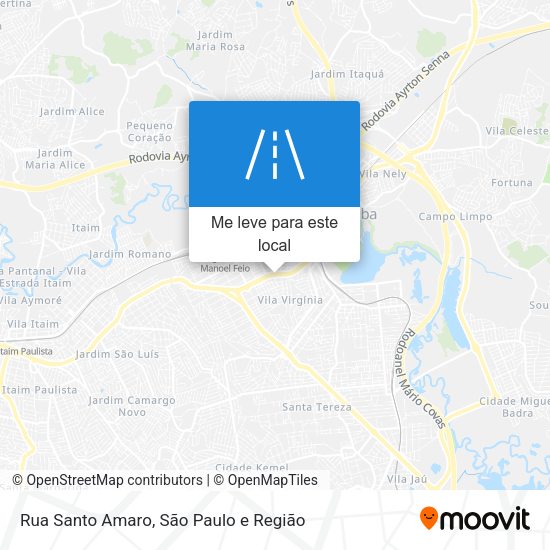 Rua Santo Amaro mapa