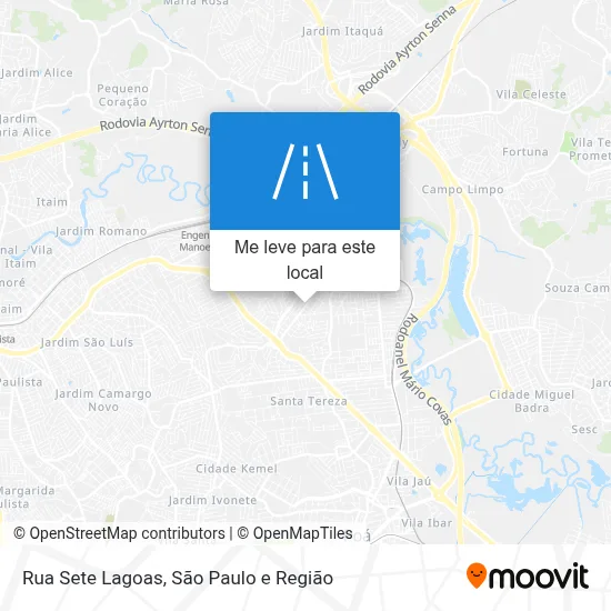Rua Sete Lagoas mapa