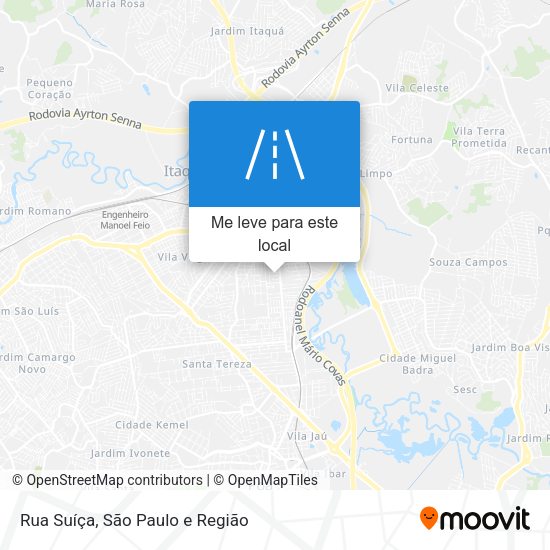 Rua Suíça mapa