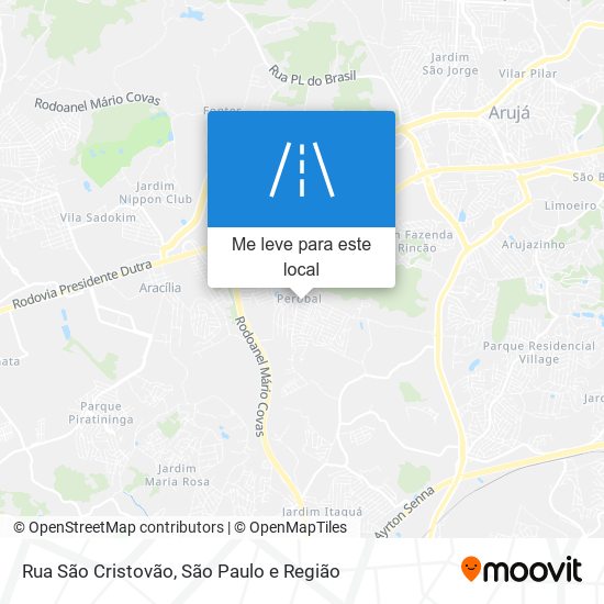 Rua São Cristovão mapa