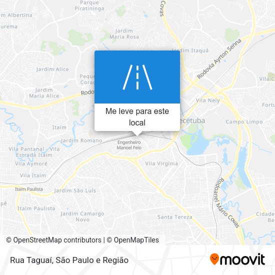 Rua Taguaí mapa