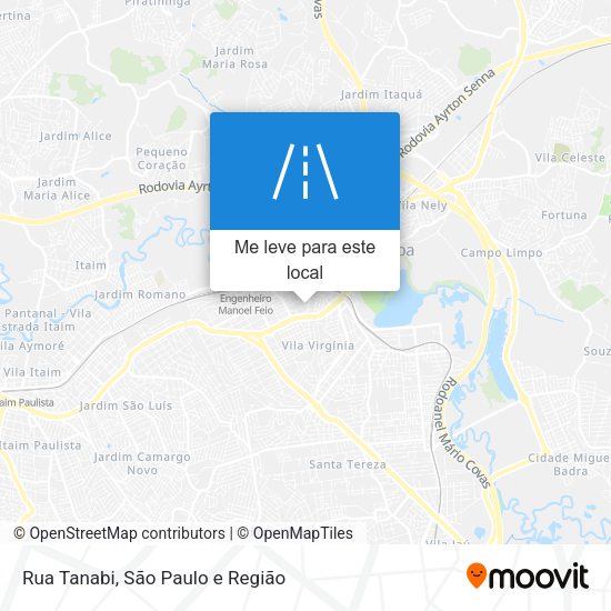 Rua Tanabi mapa