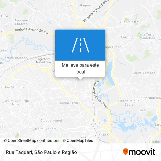 Rua Taquari mapa