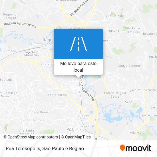 Rua Teresópolis mapa