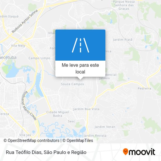 Rua Teófilo Dias mapa