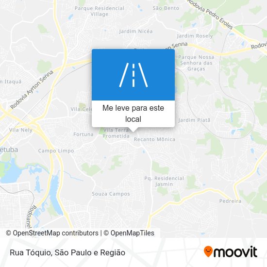 Rua Tóquio mapa