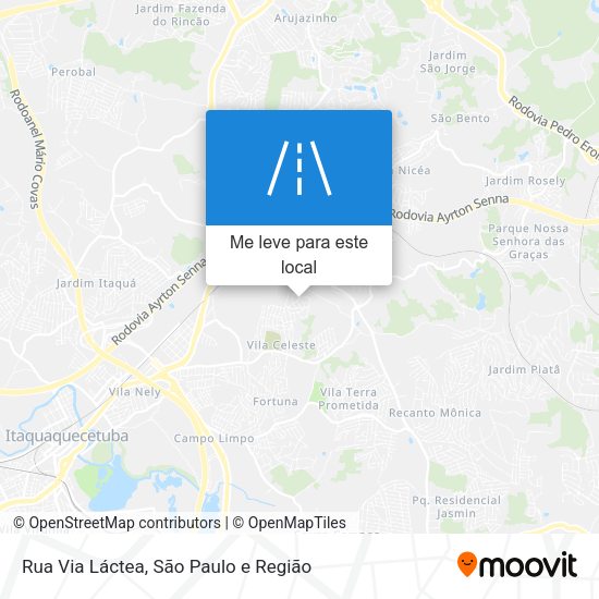 Rua Via Láctea mapa