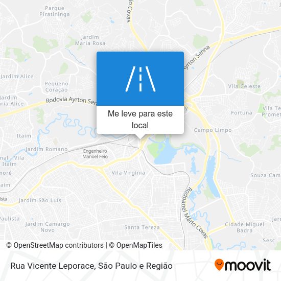 Rua Vicente Leporace mapa