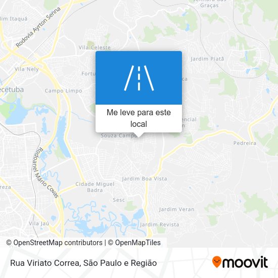 Rua Viriato Correa mapa