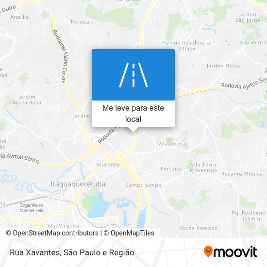 Rua Xavantes mapa