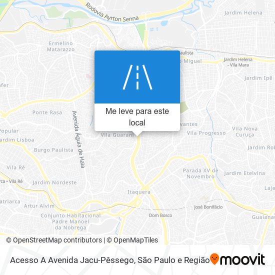Acesso A Avenida Jacu-Pêssego mapa