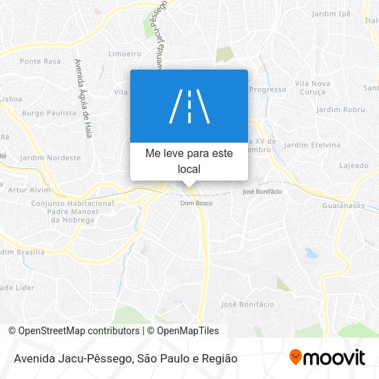 Avenida Jacu-Pêssego mapa