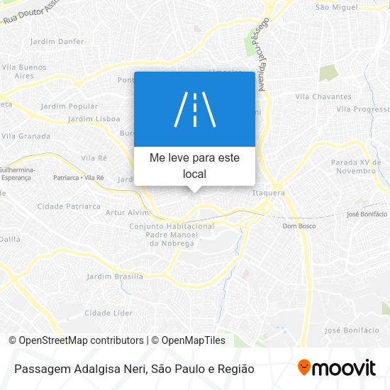 Passagem Adalgisa Neri mapa