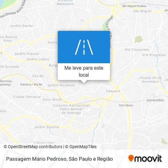 Passagem Mário Pedroso mapa