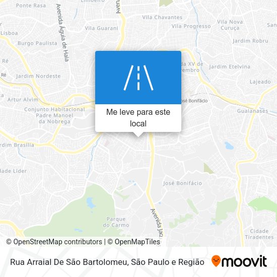 Rua Arraial De São Bartolomeu mapa