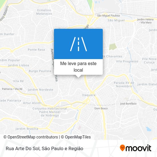 Rua Arte Do Sol mapa