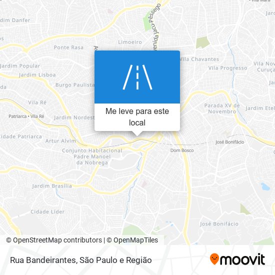 Rua Bandeirantes mapa