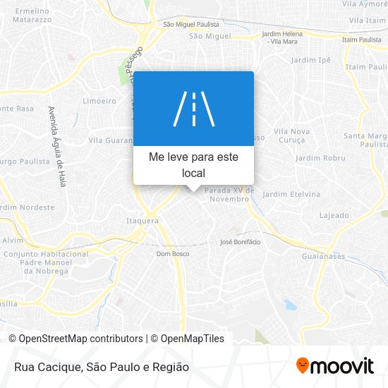 Rua Cacique mapa
