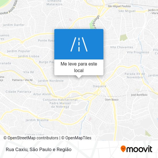 Rua Caxiu mapa