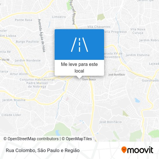 Rua Colombo mapa