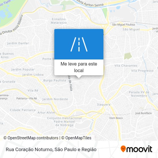 Rua Coração Noturno mapa