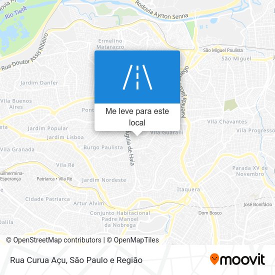 Rua Curua Açu mapa