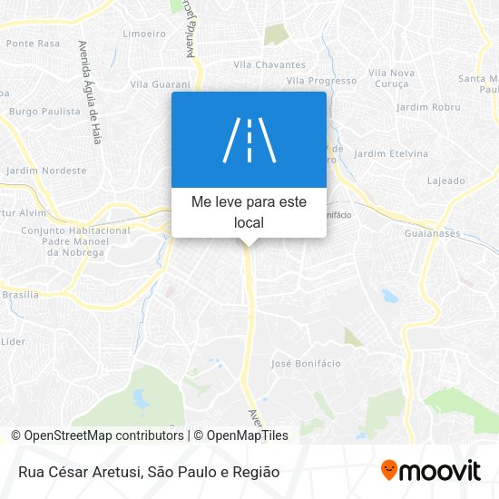 Rua César Aretusi mapa
