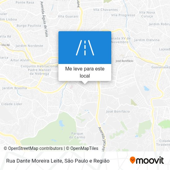 Rua Dante Moreira Leite mapa