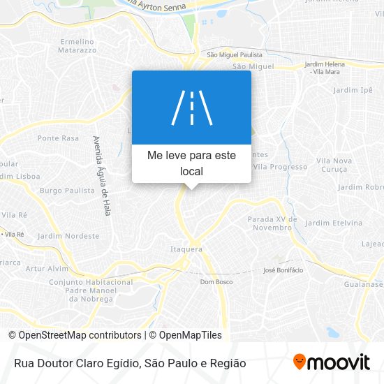 Rua Doutor Claro Egídio mapa