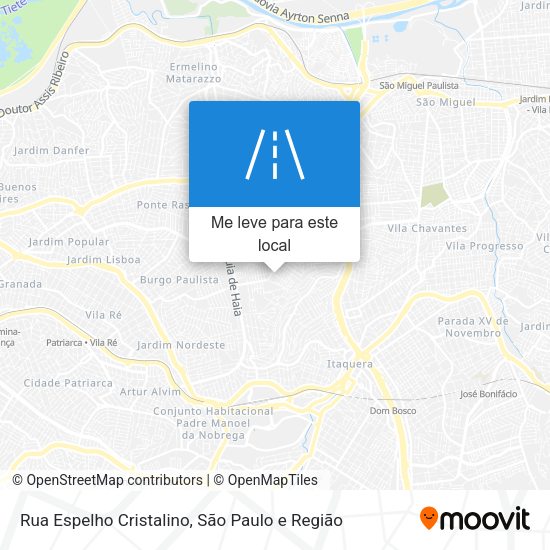 Rua Espelho Cristalino mapa