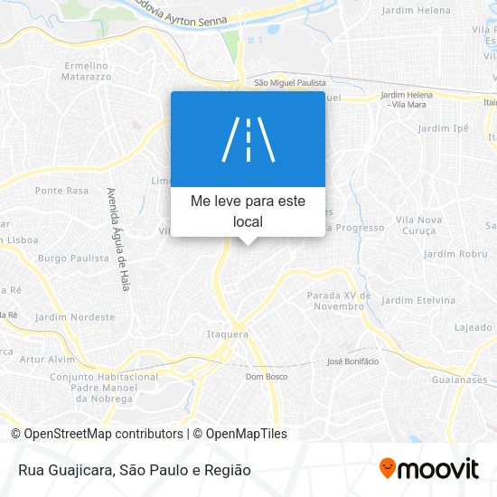 Rua Guajicara mapa