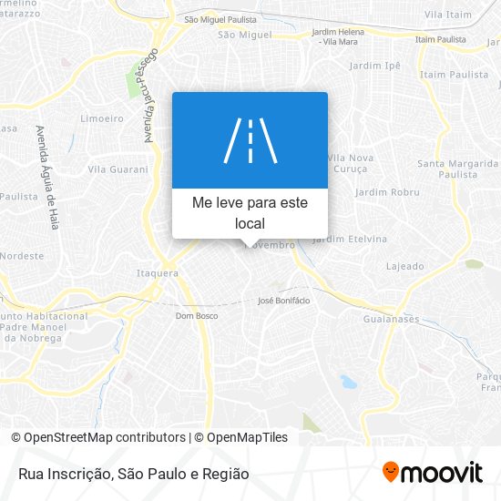 Rua Inscrição mapa