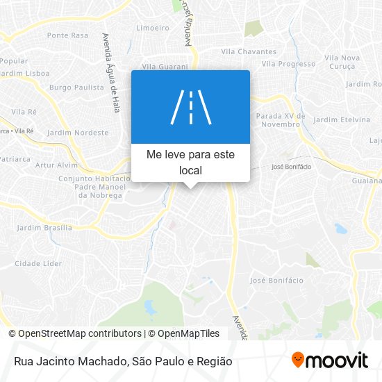 Rua Jacinto Machado mapa