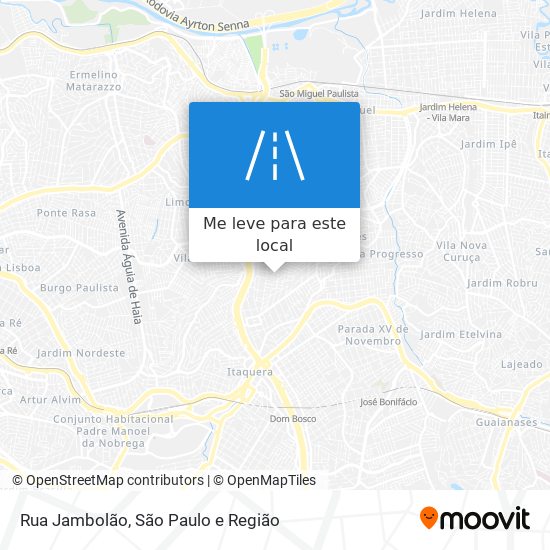 Rua Jambolão mapa