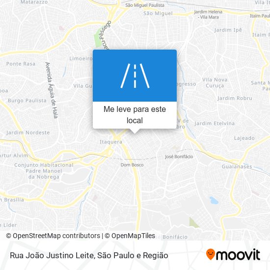 Rua João Justino Leite mapa