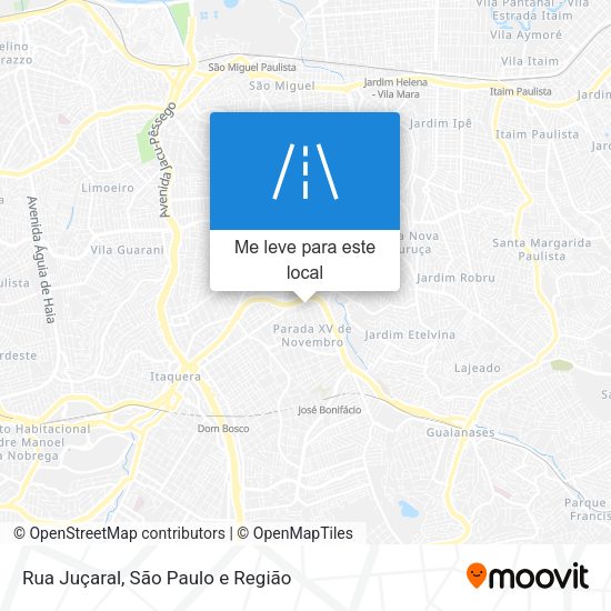 Rua Juçaral mapa