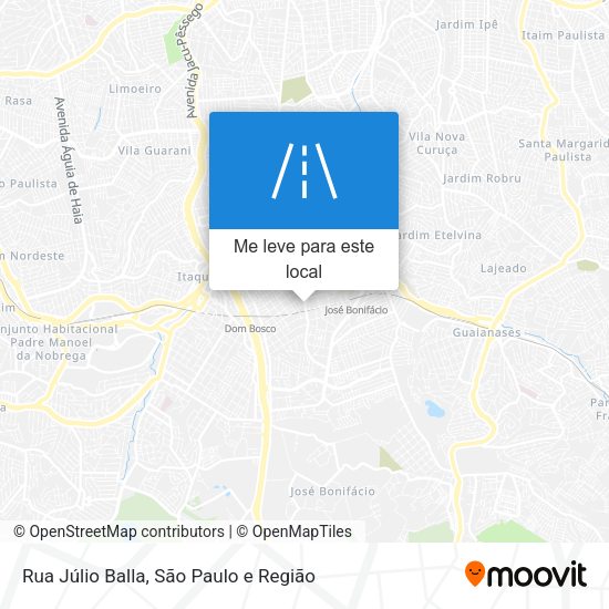 Rua Júlio Balla mapa
